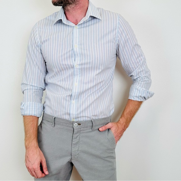 Lacoste Other - Lacoste slim fit button down shirt long sleeve striped